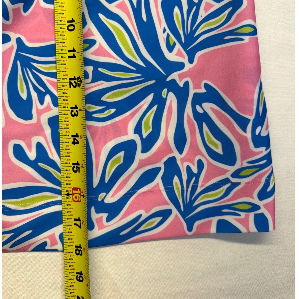 Katherine Way Golf Skort Set L Pink Blue Tropical Print Tennis Pickleball Resort - Picture 14 of 14